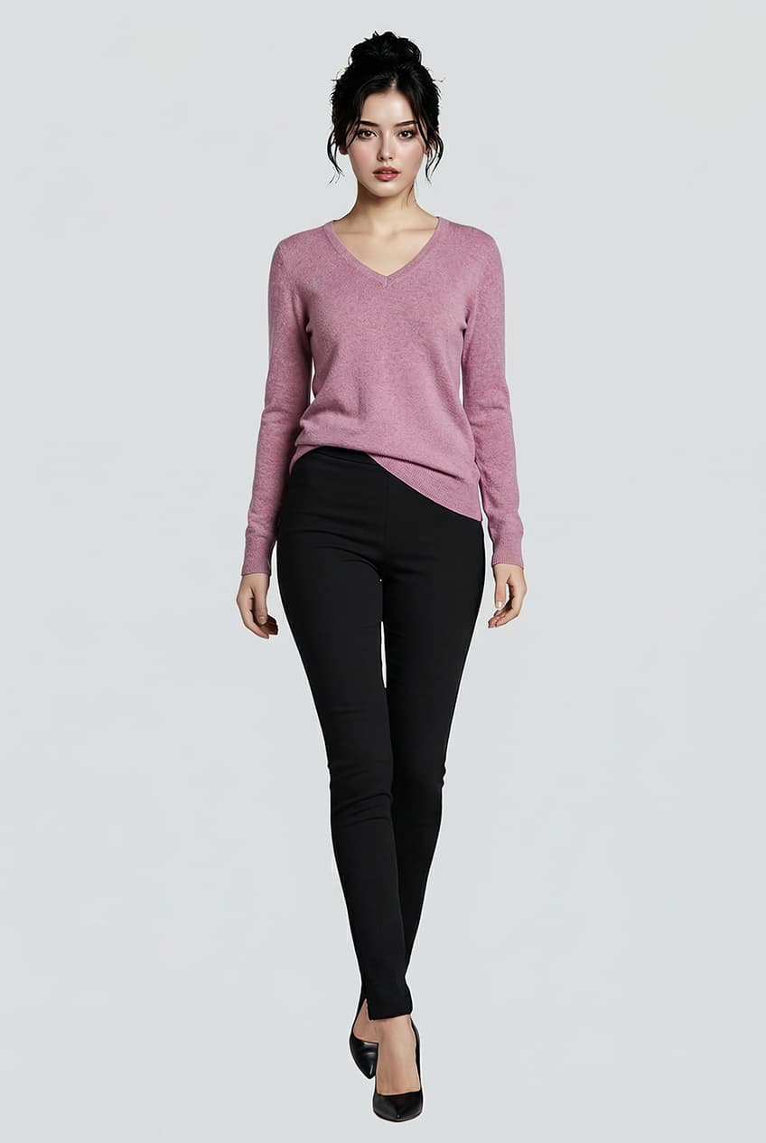cashmere V neck sweater